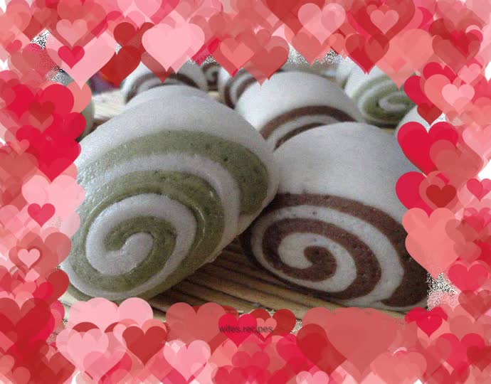 Two-color Xiangyun Steamed Bun