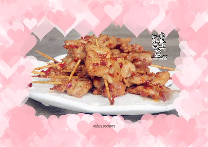 Spicy toothpick meat