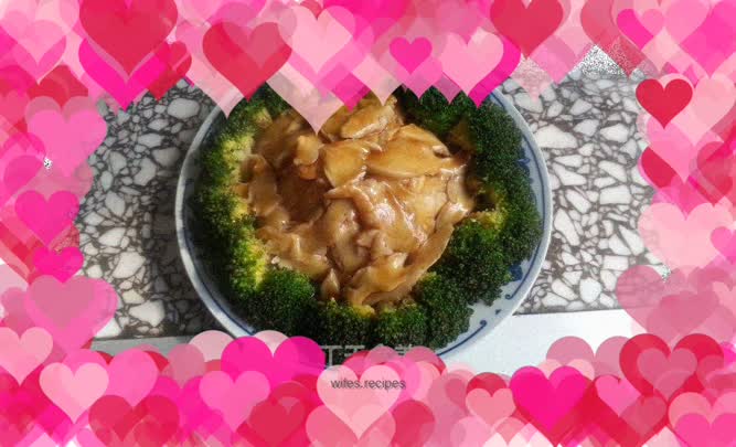 White Mushroom with Abalone Sauce