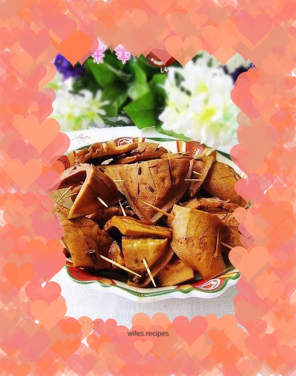 Braised Dried Tofu with Toothpicks