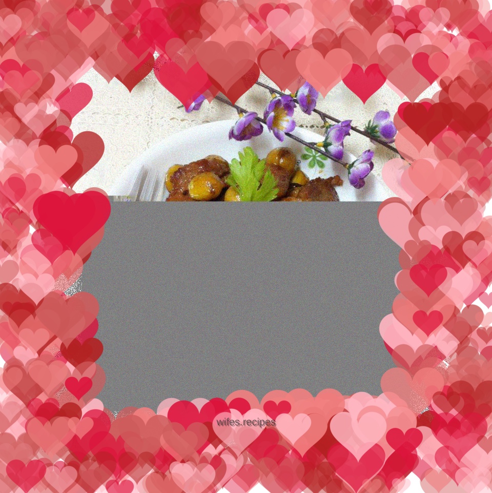 Pork chop and braised chestnuts