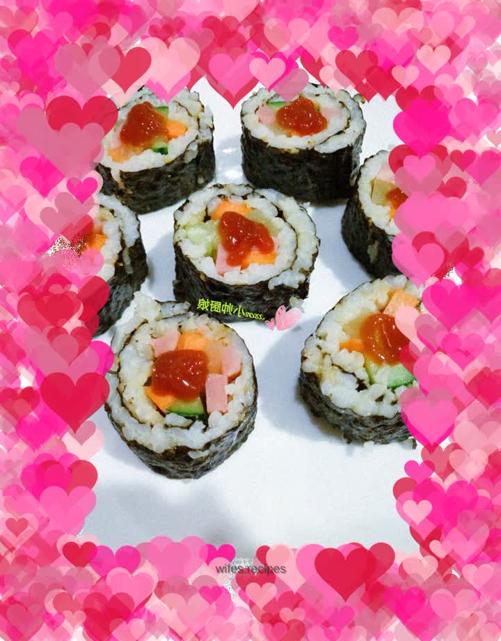 Colorful sushi rolls