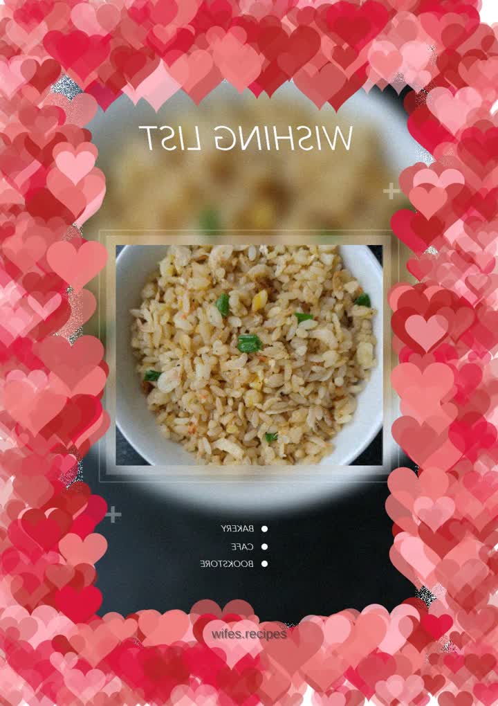 Fried rice with small red eggs