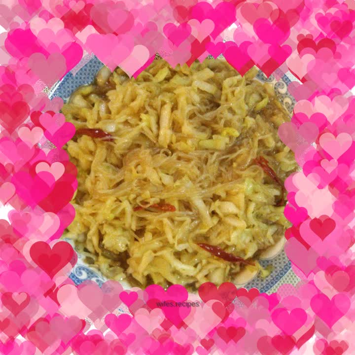 Stir-fried cabbage with vermicelli