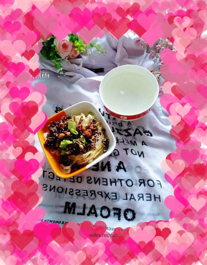 Sichuan Style Dry Mixed Zhajiang Noodles