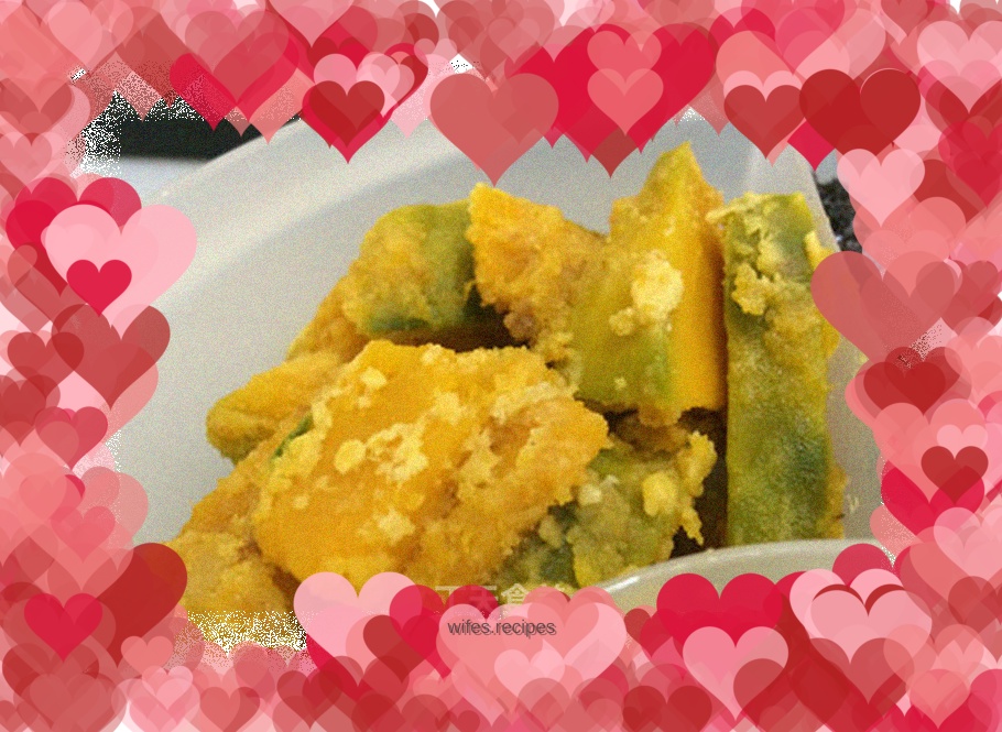Baked pumpkin with salted egg yolk