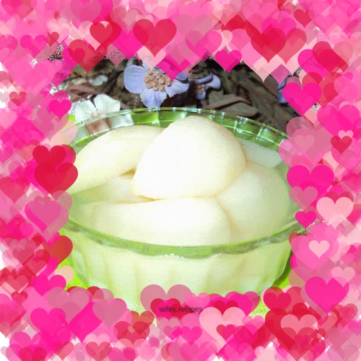 Rock sugar peaches (canned peaches)