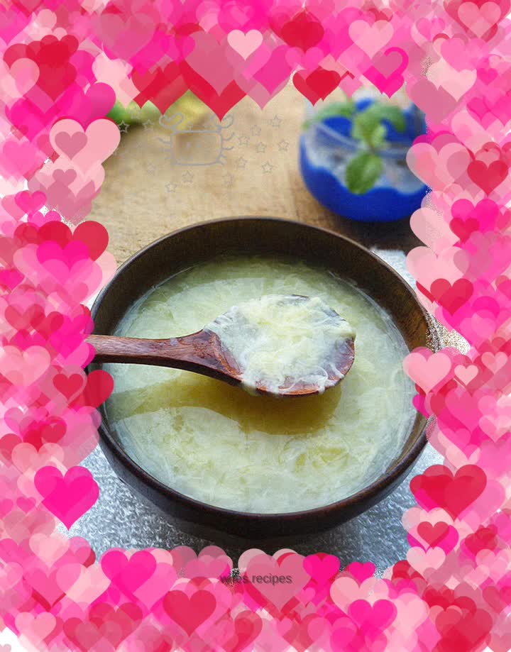 Broken rice and egg drop porridge