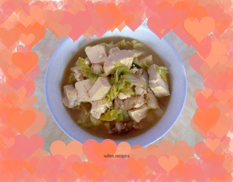 Cabbage stewed with tofu