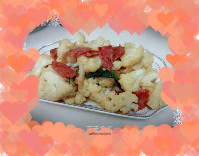 Cauliflower fried sausage