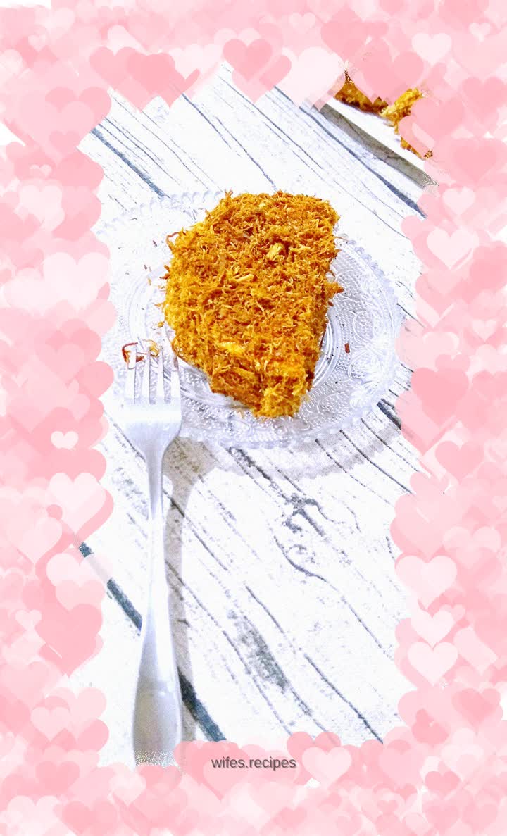 Pork floss and scallops