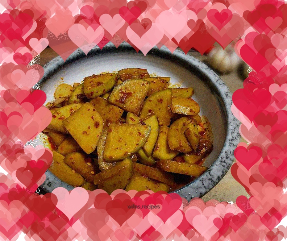 Spicy radish slices
