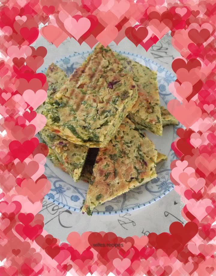 Rose vegetable pancake