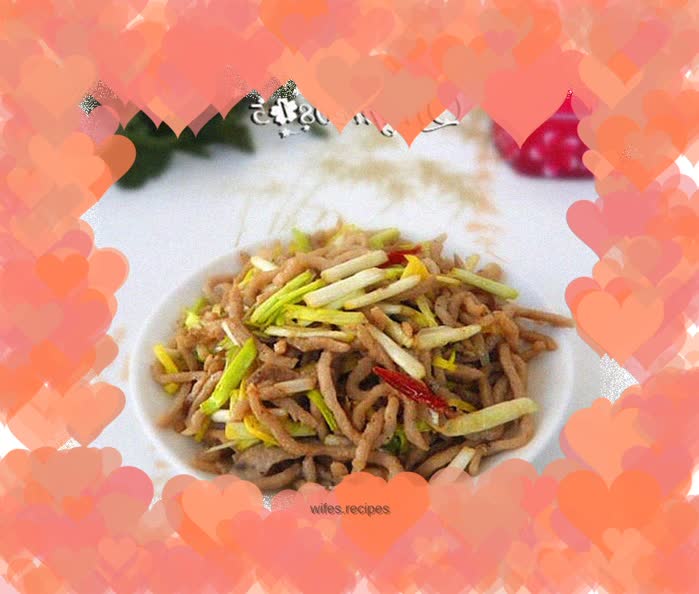 Shredded pork with garlic