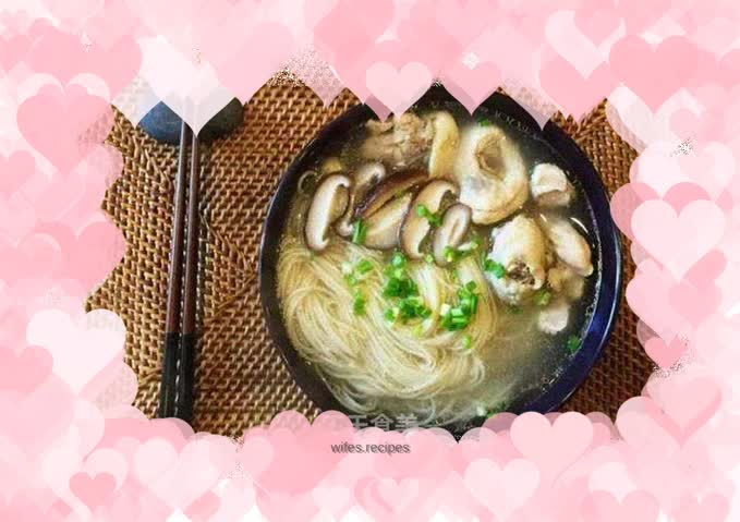 Mushroom Chicken Noodle Soup