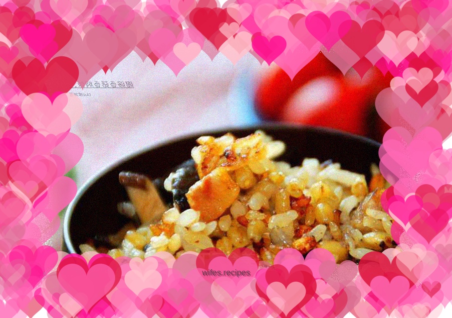 [Braised Rice with Sausage, Shiitake Mushrooms]: Lazy Rice with an attractive aroma