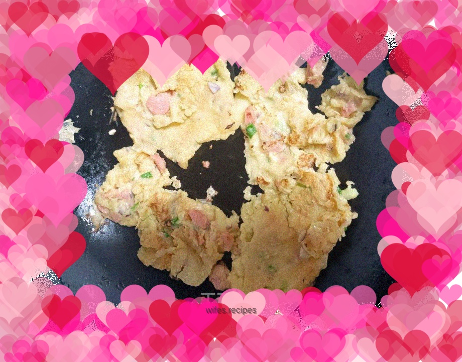 Egg and ham cake