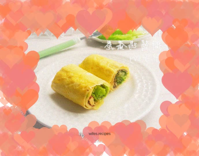Spring Green ~ Egg Roll with Doubanjiang