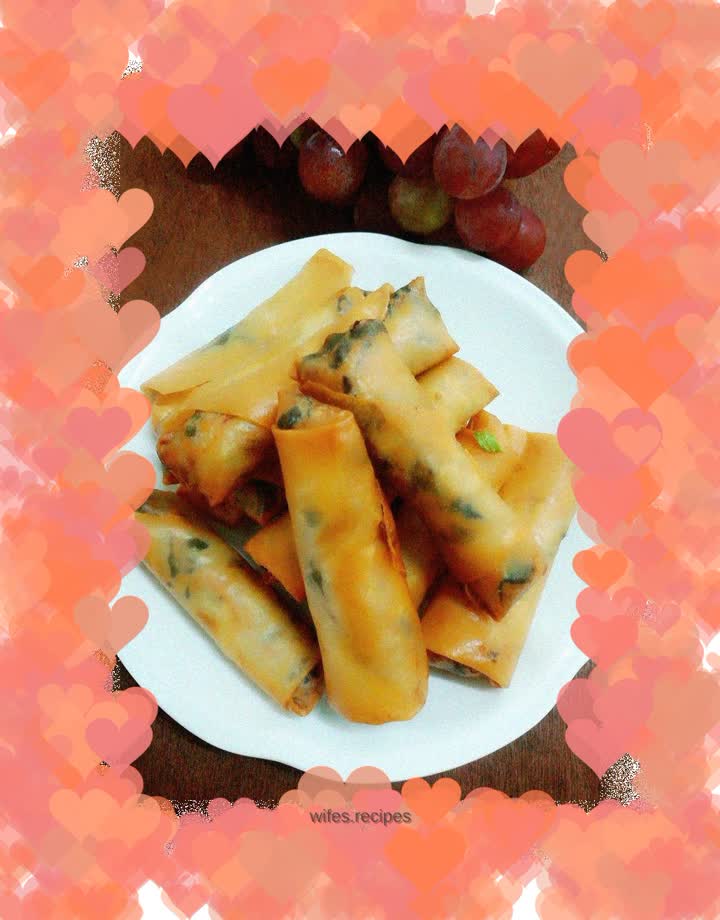 Three fresh spring rolls