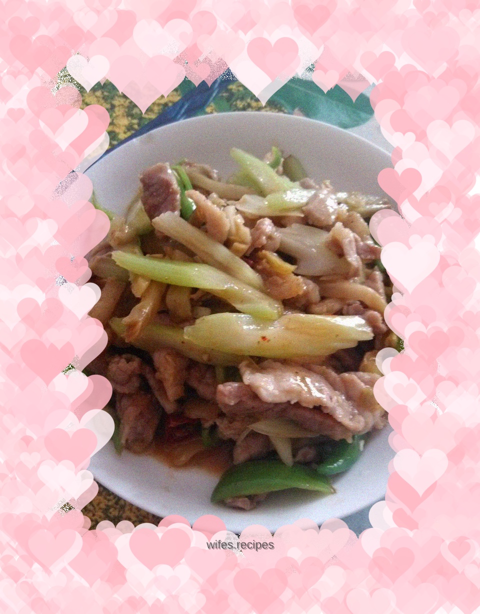 Shredded pork with pickled mustard