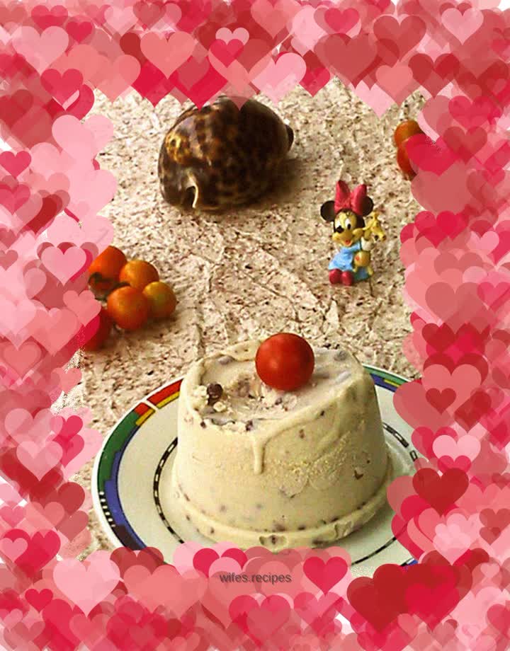 Red bean cream ice cream