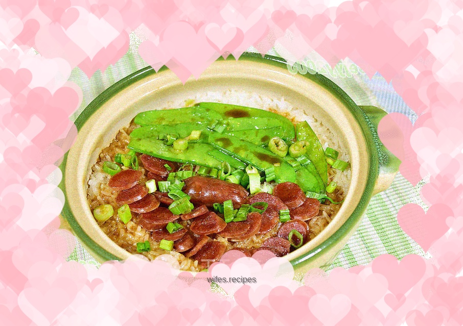 Claypot sausage and glutinous rice
