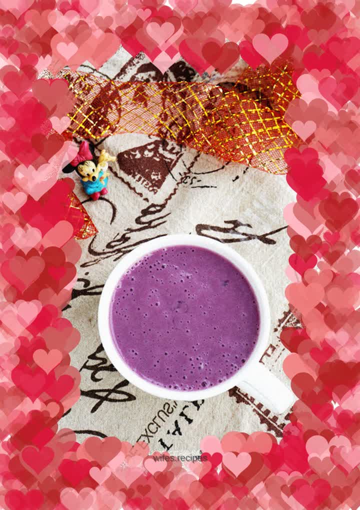 Purple sweet potato and white fungus dew