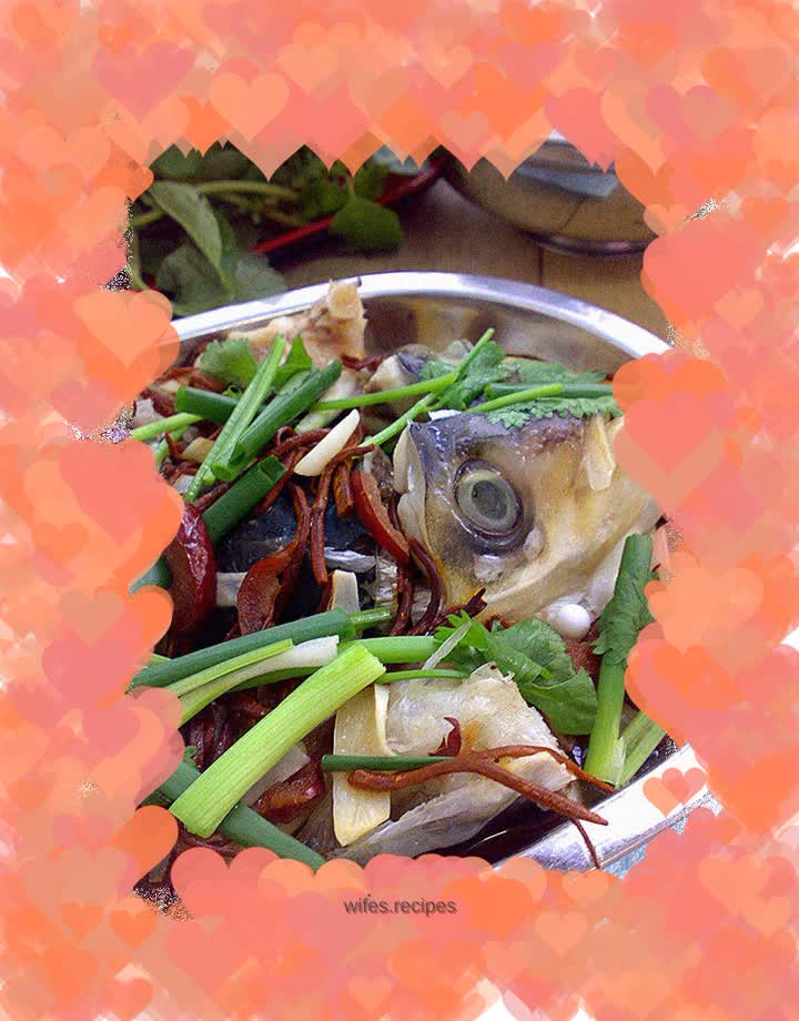 Steamed Bighead Carp Head with Cordyceps
