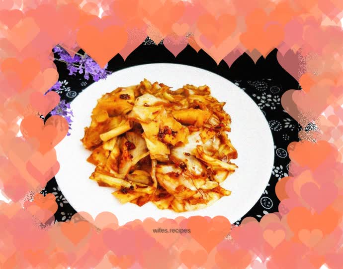 Spicy shredded cabbage and dried tofu