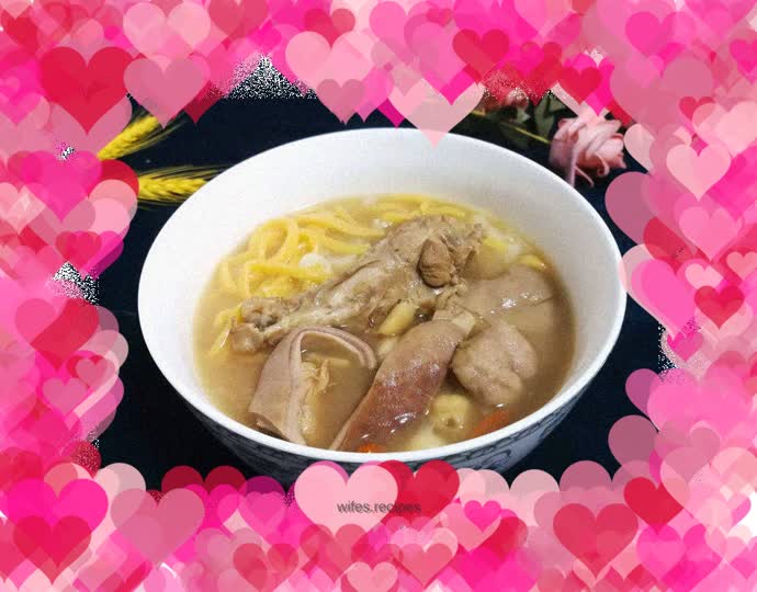 Pumpkin hand-made noodles