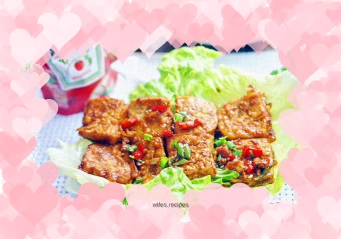 Braised tofu with minced pork in tomato sauce