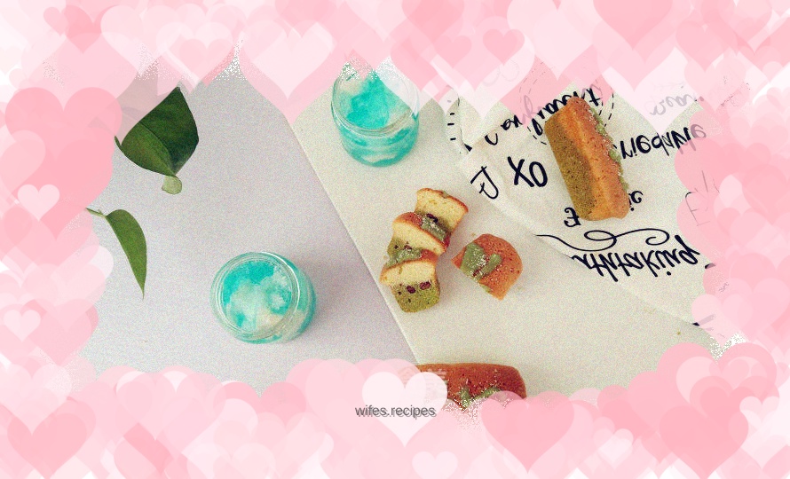 Matcha two-color pound cake