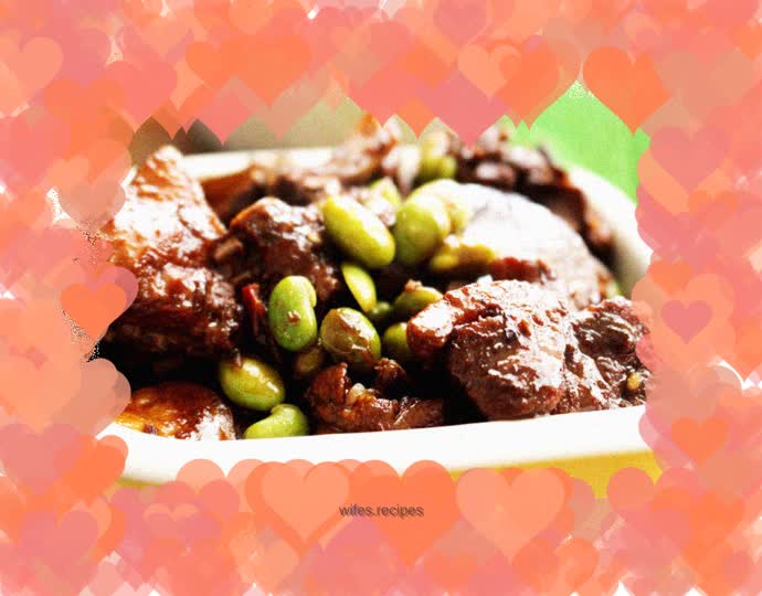 Braised edamame duck