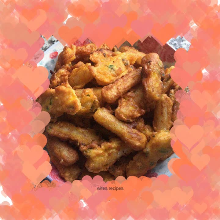 Homemade fried rice cake