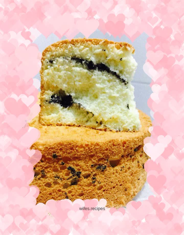 8-inch chiffon cake with black sesame filling