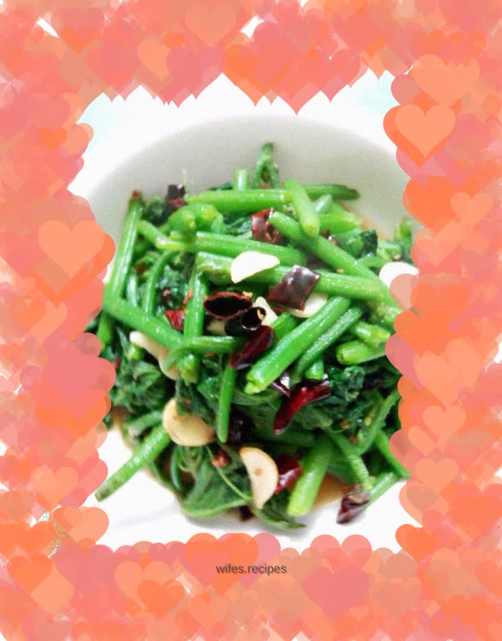 Stir-fried pumpkin tips