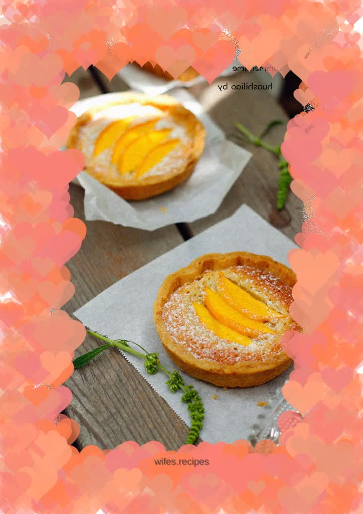 【Almond Cream Yellow Peach Tart】