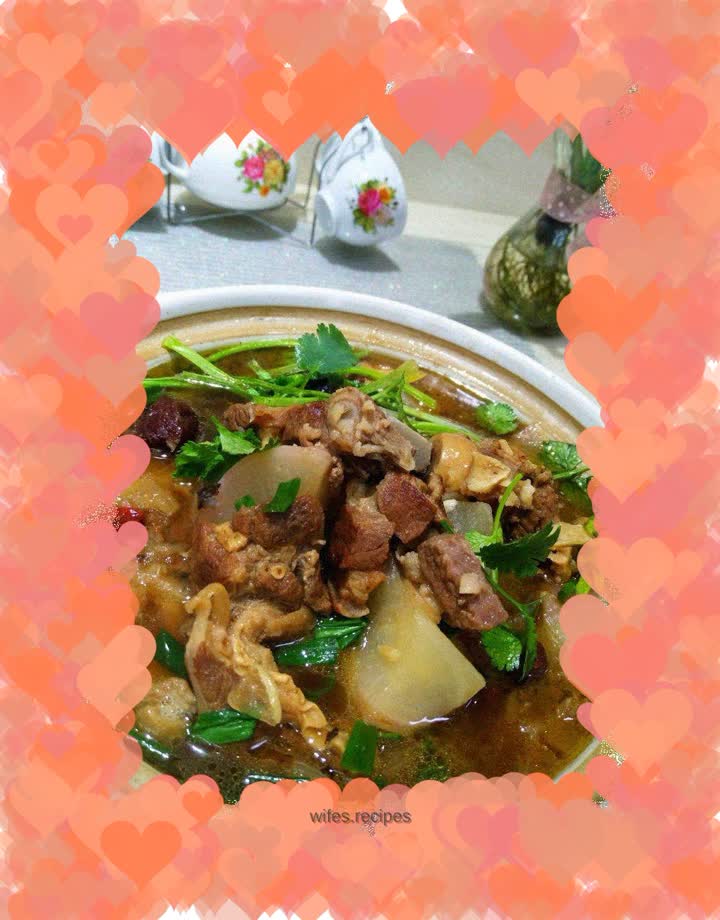 Lamb stewed with radish