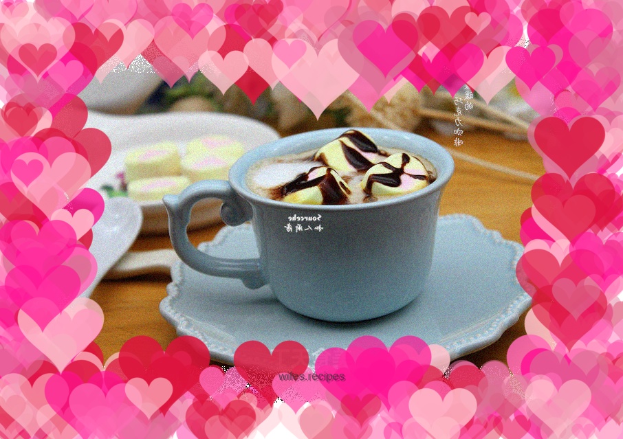Warm chocolate coffee