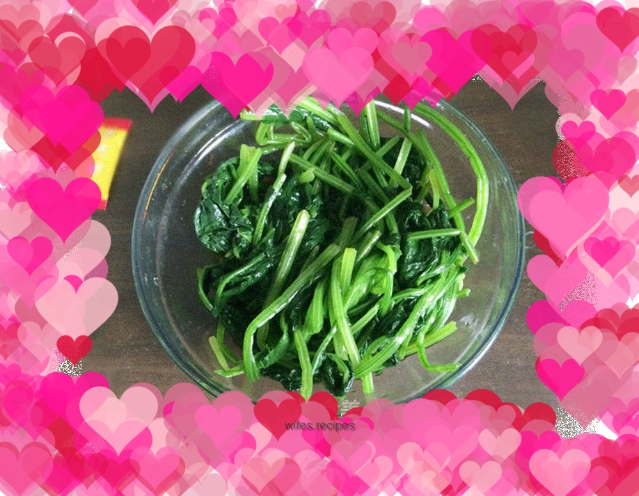 Cold spinach---the first choice for weight loss meals and blood-replenishing meals