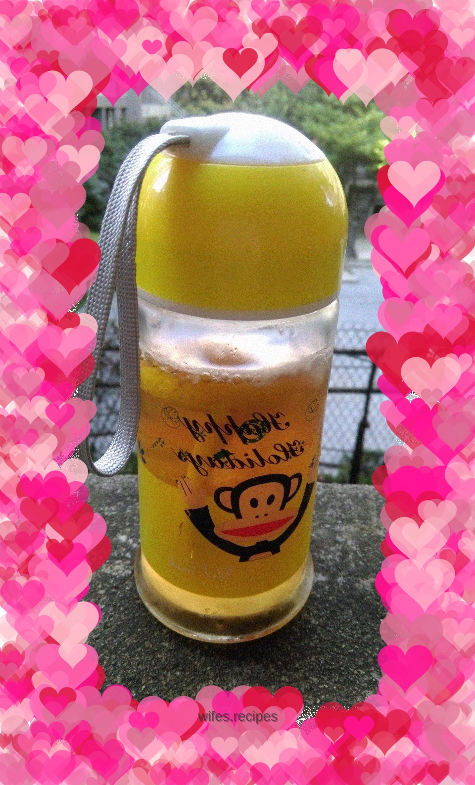 Frozen lemon slice ice tea