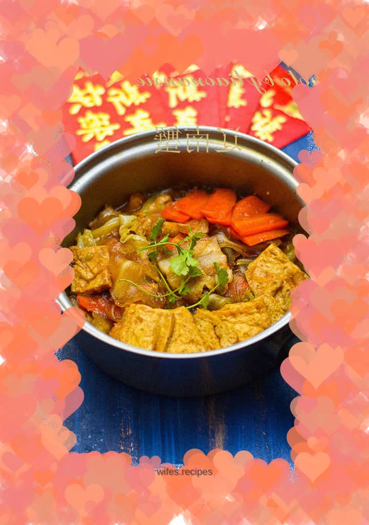 Cabbage stewed with tofu