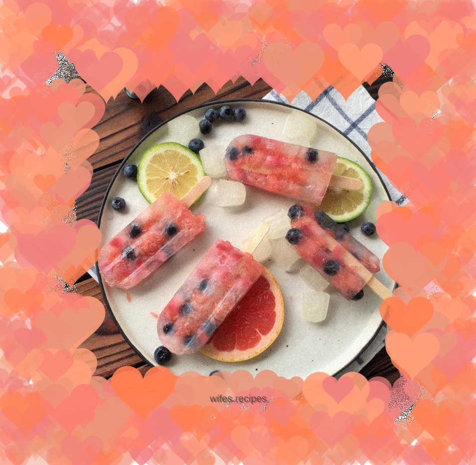 Colorful fruit popsicles