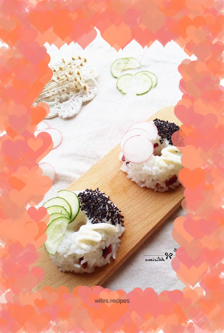 Cranberry sushi rings