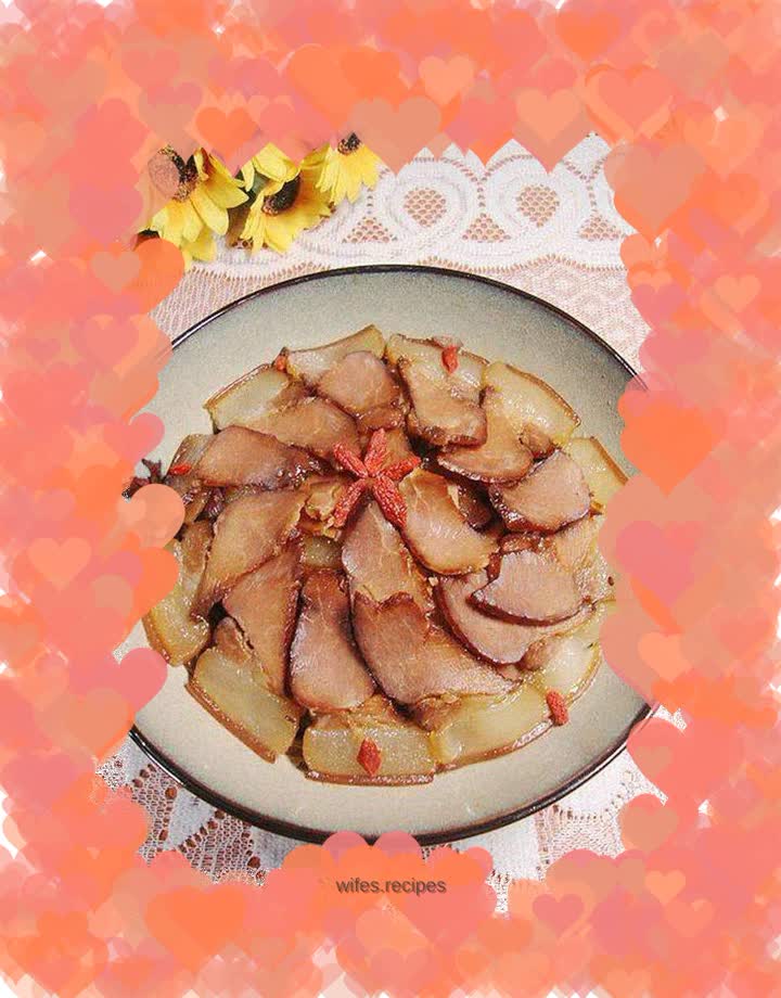 Steamed vegetables are more delicious---------[Steamed Bacon with Dried Beans]