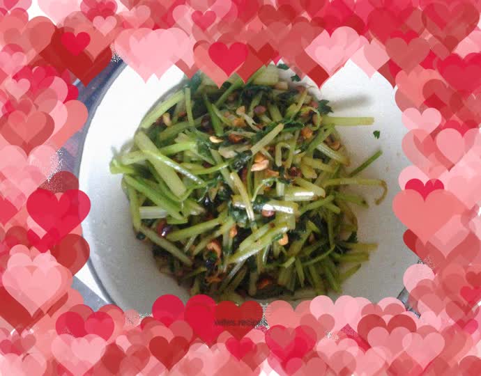 Crispy peanuts mixed with celery