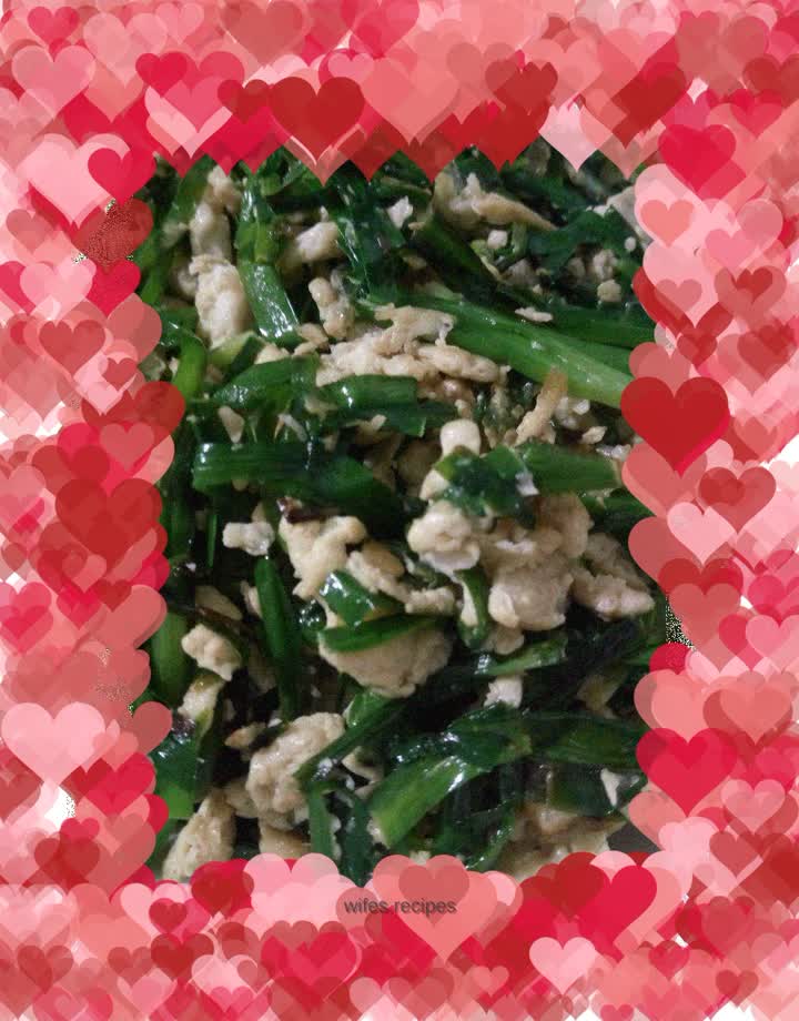 Fried leeks with eggs