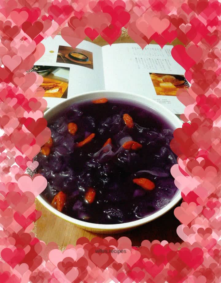Purple Sweet Potato, Wolfberry and Tremella Soup