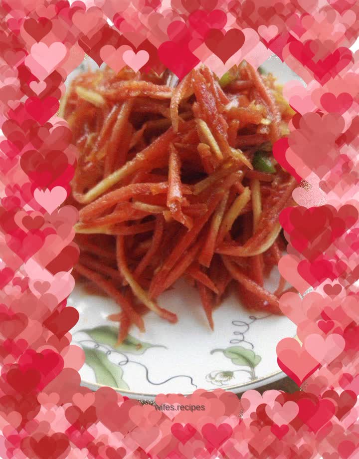 Cold shredded carrots
