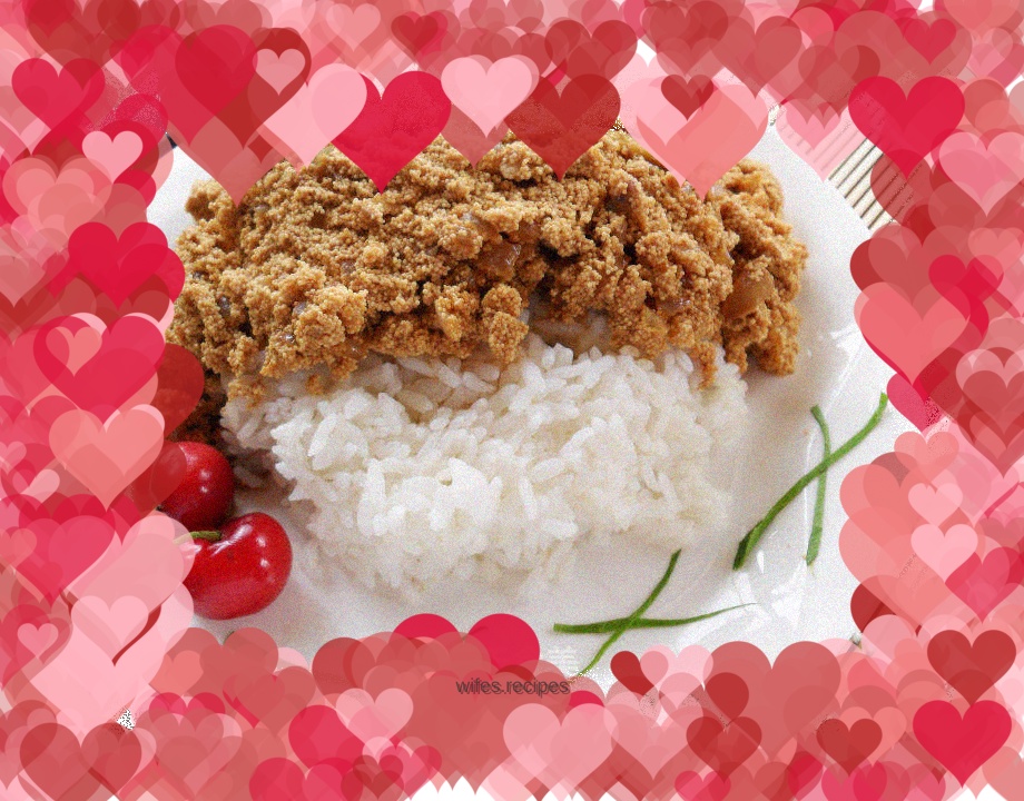 Lunch for one person - braised fish roe rice bowl